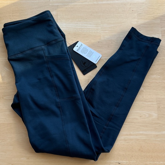 90 Degree By Reflex Pants - Cold Gear High Waist Fleece Lined Legging with Side Pockets